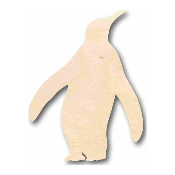 Unfinished Wood Penguin Silhouette - Craft- up to 46" DIY 6" / 1/4"