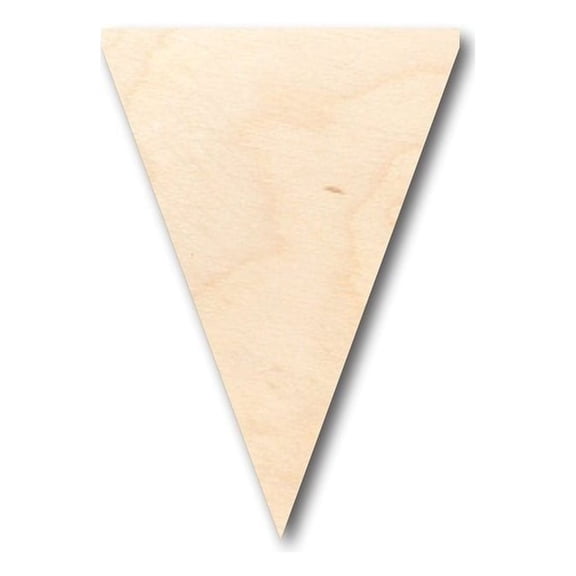 Unfinished Wood Pennant Shape - School - Sports - Craft - up to 46" DIY 10" / 3/4"