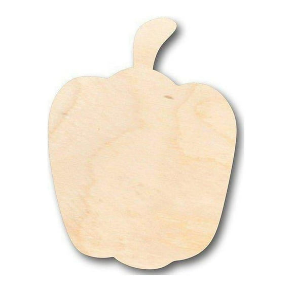 Unfinished Wood Pepper Shape - Garden - Kitchen - Food - Craft - up to 46" DIY 6" / 1/8"