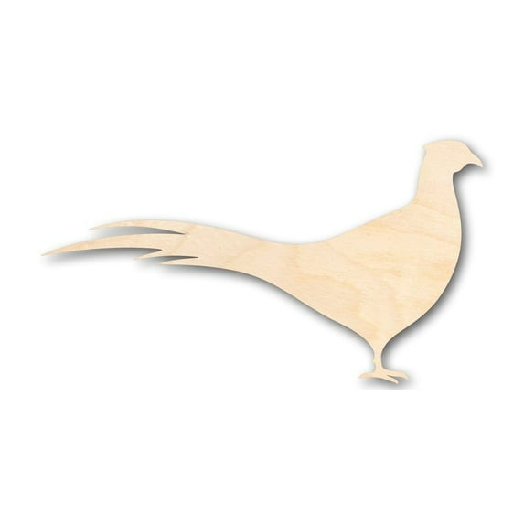 Unfinished Wood Pheasant Shape - Animal - Wildlife - Hunting - Craft - up to 46" DIY 7" / 1/4"