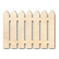 thumbnail image 1 of Unfinished Wood Picket Fence Shape - Craft - up to 46" DIY 7" / 1/4", 1 of 3