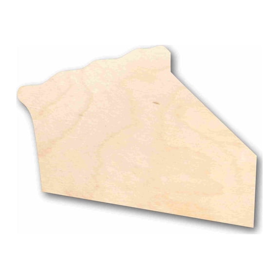 Unfinished Wood Pie Piece Silhouette - Craft- up to 46" DIY 3" / 1/8"