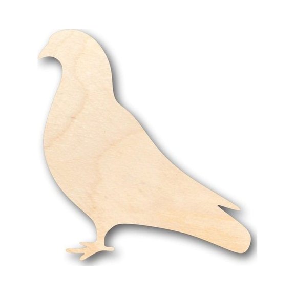 Unfinished Wood Pigeon Shape - Bird - Wildlife - Craft - up to 46" DIY 3" / 1/8"