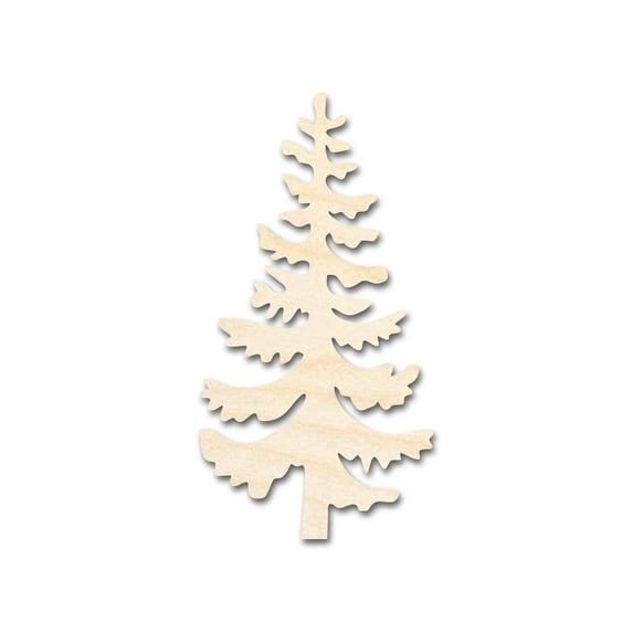 Unfinished Wood Pine Tree Shape - Craft - up to 46" 8" / 1/8"