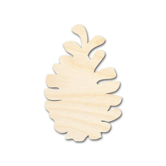 Unfinished Wood Pinecone Shape | Craft Cutout | up to 46" DIY 12" / 1/8"