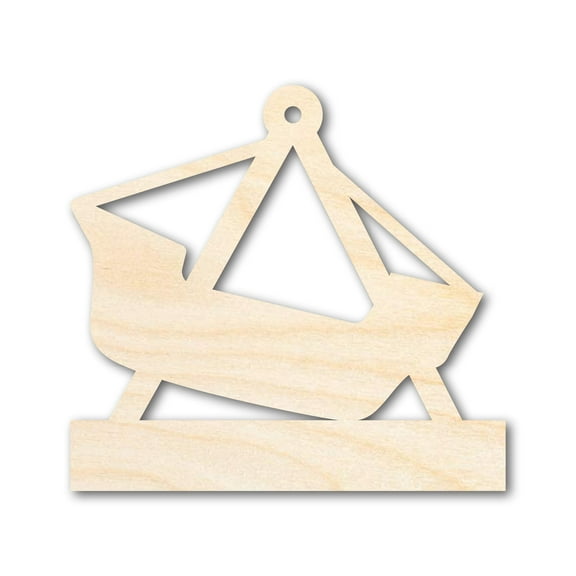 Unfinished Wood Pirate Ship Ride Shape | Amusement Park | Craft Cutout 4" / 1/4"