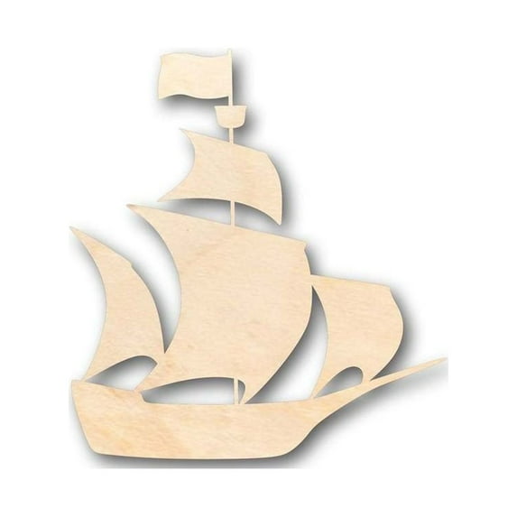 Unfinished Wood Pirate Ship Shape - Pirates - Craft - up to 46" DIY 24" / 3/4"