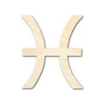 thumbnail image 1 of Unfinished Wood Pisces Sign Shape - Zodiac Craft - up to 46" 16" / 1/8", 1 of 5