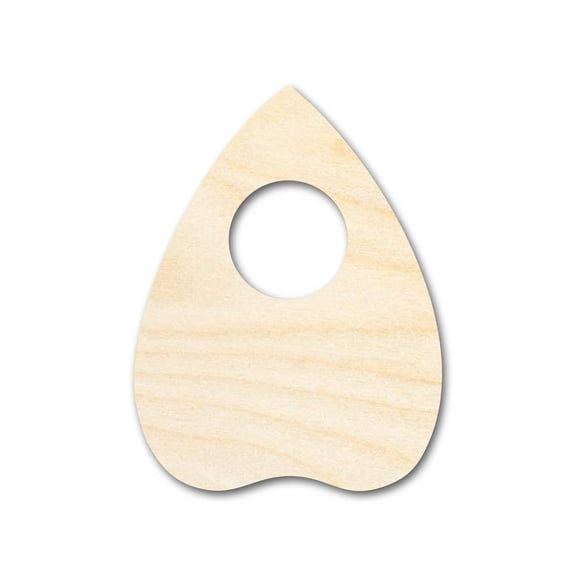 Unfinished Wood Planchette Shape - Craft - up to 46" 3" / 1/2"