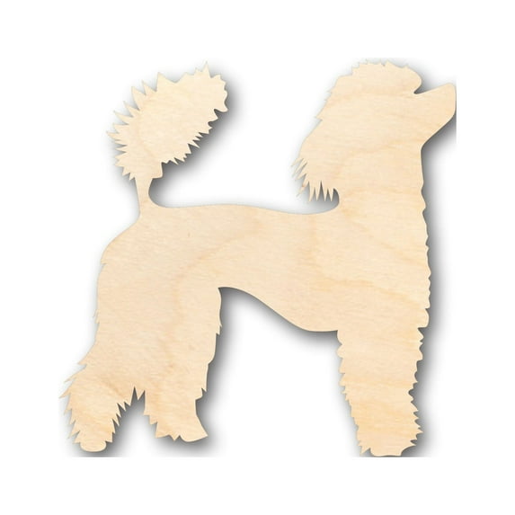 Unfinished Wood Poddle Dog Shape - Craft - up to 46" DIY 12" / 1/2"