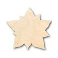 thumbnail image 1 of Unfinished Wood Poinsettia Flower Shape - Christmas - Flower - Craft - up to 46" DIY 12" / 1/4", 1 of 3