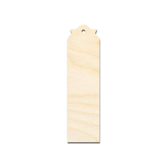 Unfinished Wood Pointed Top Bookmark Shape | DIY Craft Cutout 7" / 1/8"