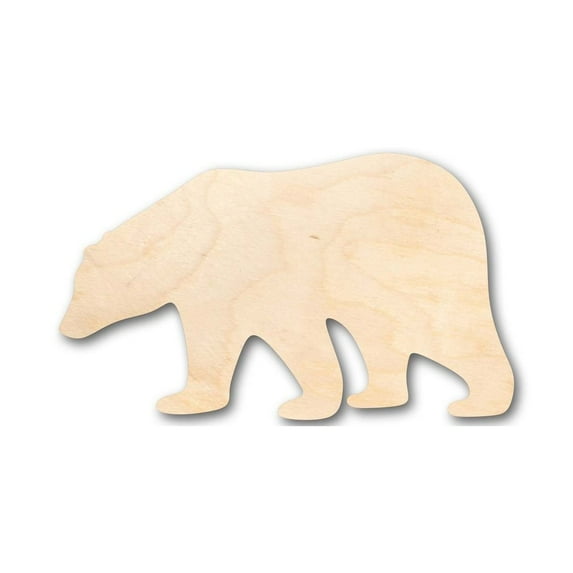 Unfinished Wood Polar Bear Shape - Animal - Craft - up to 46" DIY 18" / 3/4"