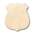 thumbnail image 1 of Unfinished Wood Police Badge Shape - Law Enforcement - Craft - up to 46" DIY 10" / 1/4", 1 of 3