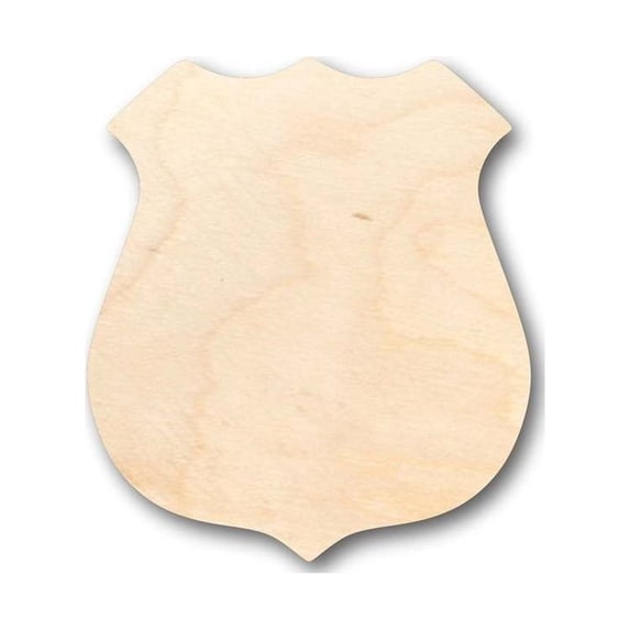 Unfinished Wood Police Badge Shape - Law Enforcement - Craft - up to 46" DIY 42" / 1/2"