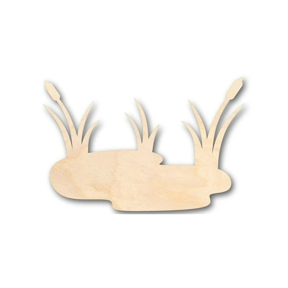 Unfinished Wood Pond Shape - Nature - Craft - up to 46" DIY 14" / 1/4"