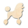 thumbnail image 1 of Unfinished Wood Poodle Dog Shape - Animal - Pet - Craft - up to 46" DIY 10" / 3/4", 1 of 3