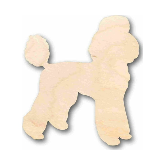 Unfinished Wood Poodle Dog Silhouette - Craft- up to 46" DIY 18" / 1/2"