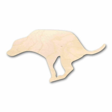 Unfinished Wood Pooping Dog Silhouette - Craft- up to 46" DIY 5" / 1/8"