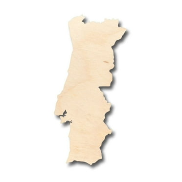 Unfinished Wood Portugal Country Shape - Craft - up to 46" DIY 3" / 1/2"