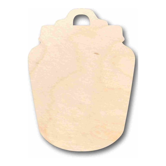 Unfinished Wood Pot Silhouette - Craft- up to 46" DIY 3" / 1/2"