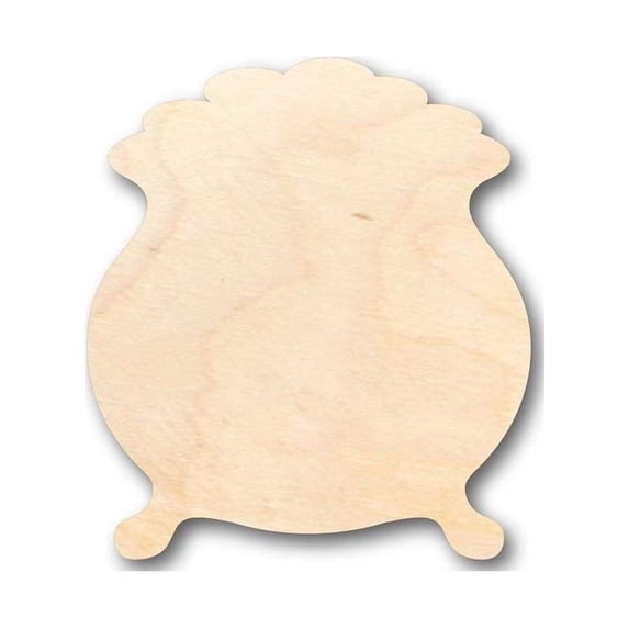 Unfinished Wood Pot of Gold Leprechaun Shape - St Patrick's - Craft - up to 46" DIY 4" / 1/2"