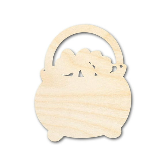 Unfinished Wood Pot of Gold Shape 7" / 1/4"