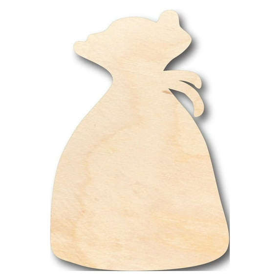 Unfinished Wood Pouch Hand Dice Bag Shape - Craft - up to 46" DIY 4" / 1/4"