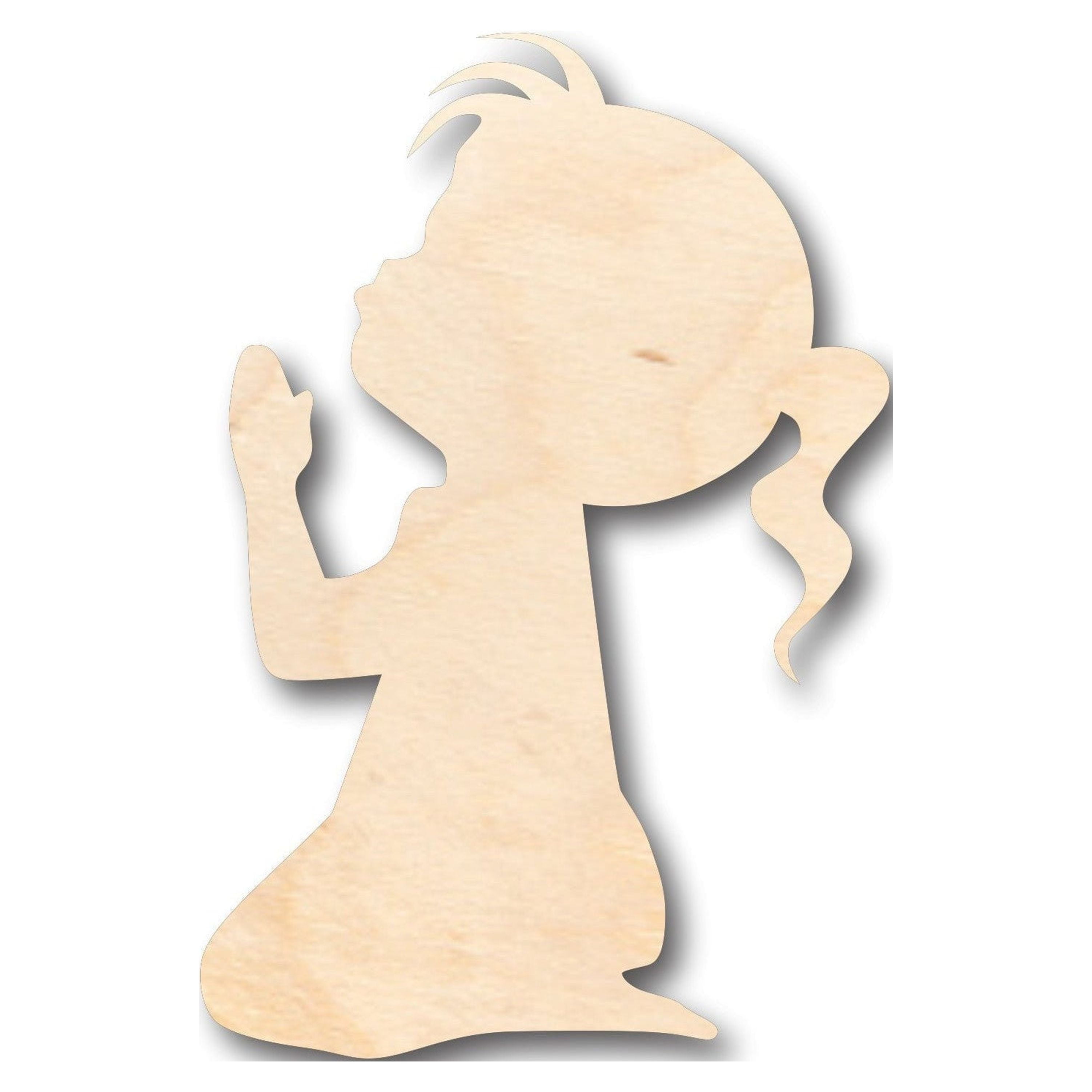 Unfinished Wood Praying Girl Shape - Craft - up to 46" DIY 7" / 1/2 ...