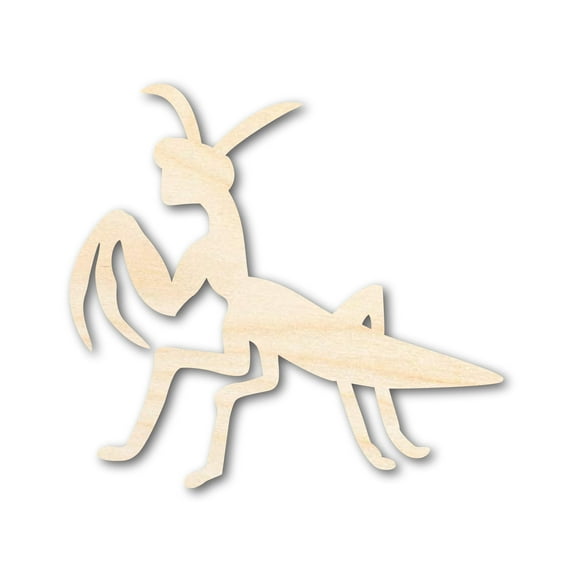 Unfinished Wood Praying Mantis Silhouette - Craft - up to 46" DIY 10" / 3/4"