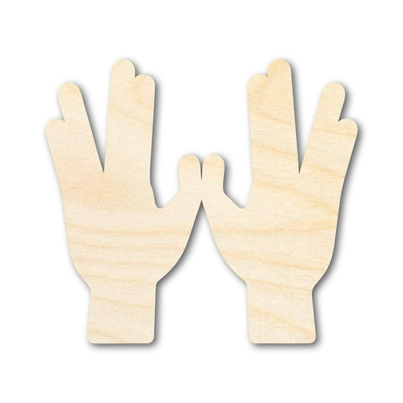 Unfinished Wood Priestly Blessing Hands Shape 4" / 1/8"