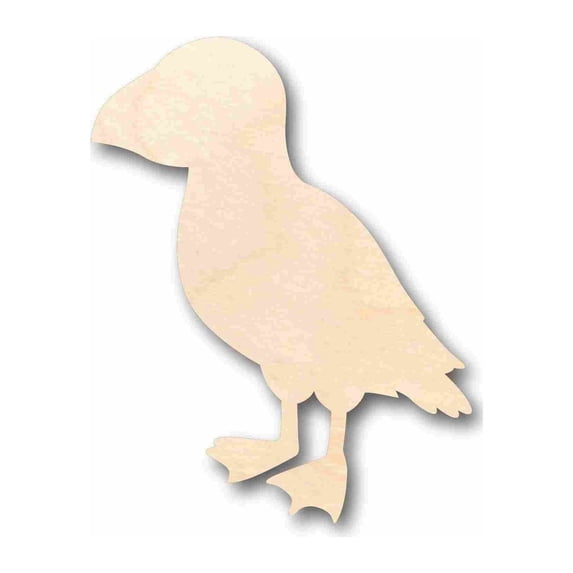 Unfinished Wood Puffin Silhouette - Craft- up to 46" DIY 42" / 1"