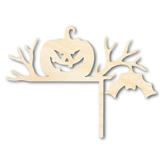 Unfinished Wood Pumpkin Cornerpiece Shape - Craft - up to 36" 12" / 1/4"