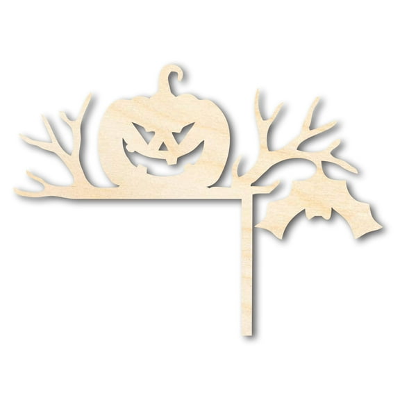 Unfinished Wood Pumpkin Cornerpiece Shape - Craft - up to 36" 5" / 1/8"