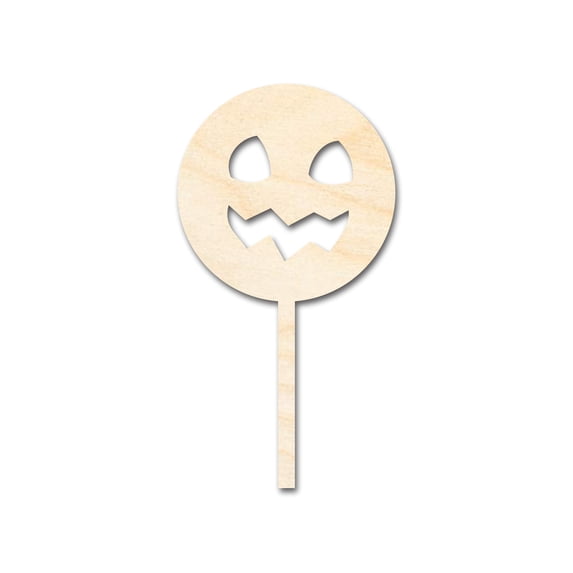 Unfinished Wood Pumpkin Lollipop Shape - Craft - up to 46" 36" / 3/4"