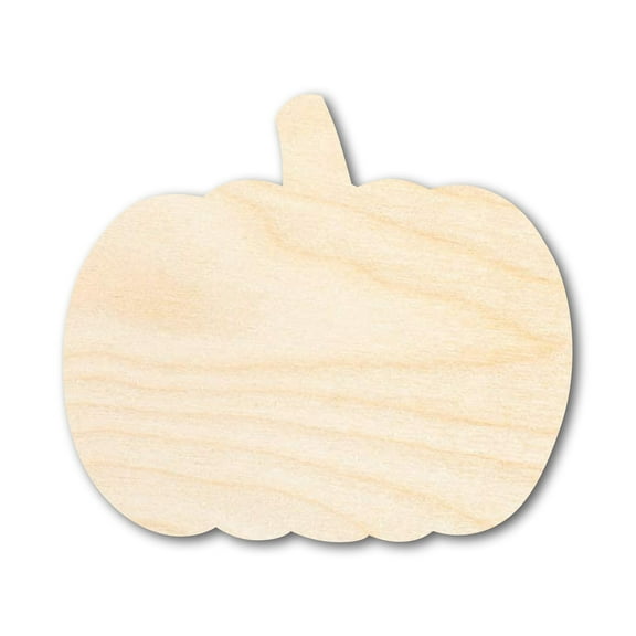 Unfinished Wood Pumpkin Silhouette - Craft- up to 46" DIY 6" / 1/8"