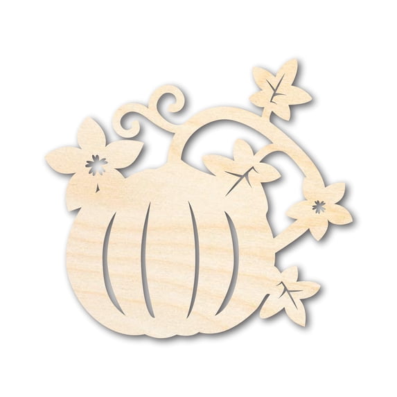 Unfinished Wood Pumpkin Vines Shape - Craft - up to 46" 42" / 1"