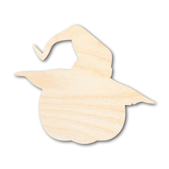 Unfinished Wood Pumpkin Wizard Shape | Craft Cutout 18" / 1/2"
