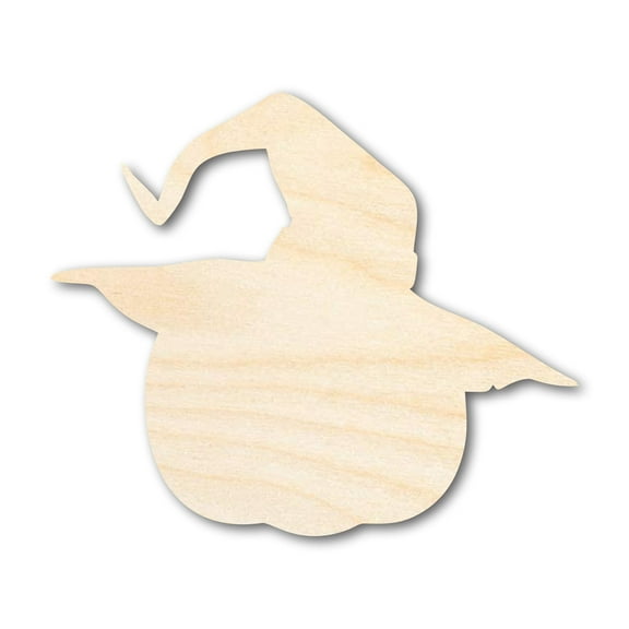 Unfinished Wood Pumpkin Wizard Shape | Craft Cutout | up to 46" DIY 3" / 1/2"