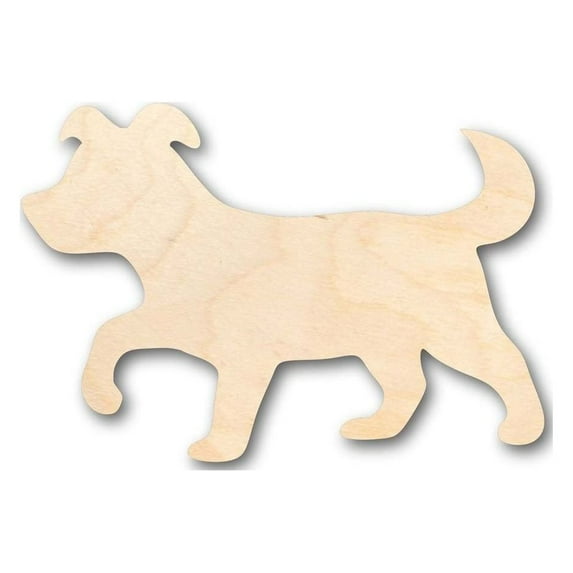Unfinished Wood Puppy Dog Shape - Animal - Pet - Craft - up to 46" DIY 10" / 1/8"