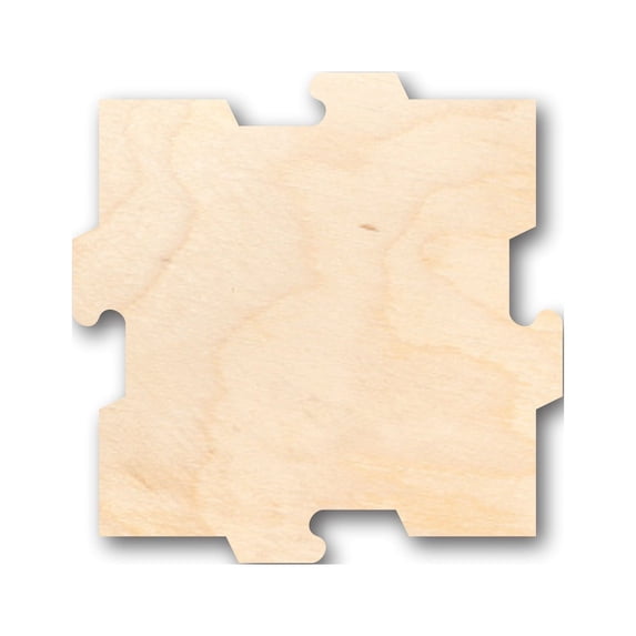 Unfinished Wood Puzzle Piece Interlocking Shape - Craft - up to 46" DIY 16" / 1/4"