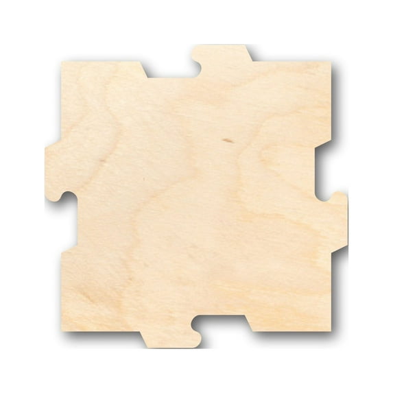 Unfinished Wood Puzzle Piece Interlocking Shape - Craft - up to 46" DIY 4" / 1/2"