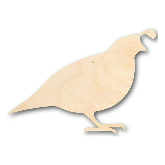 Unfinished Wood Quail Shape - Animal - Wildlife - Hunting - Craft - up to 46" DIY 5" / 1/8"