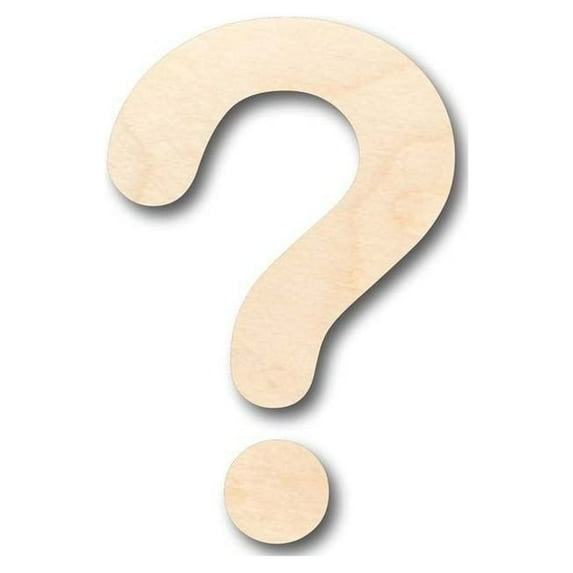 Unfinished Wood Question Mark Symbol 2 Pieces - Batman Riddler - Craft - up to 46" DIY 10" / 1/8"