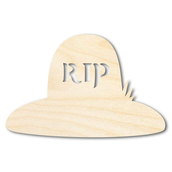 Unfinished Wood RIP Grave Shape - Craft - up to 46" 4" / 1/2"