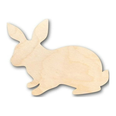 Unfinished Wood Rabbit Shape - Animal - Craft - up to 46" DIY 24" / 1/4"