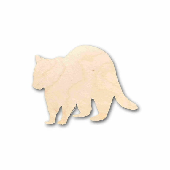 Unfinished Wood Raccoon Silhouette - Craft- up to 24" DIY 46" / 3/4"