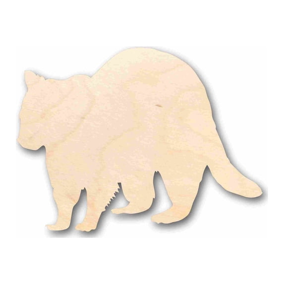 Unfinished Wood Raccoon Silhouette - Craft- up to 46" DIY 14" / 1/4"