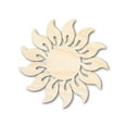 thumbnail image 1 of Unfinished Wood Radiant Sun Silhouette 4" / 1/8", 1 of 5