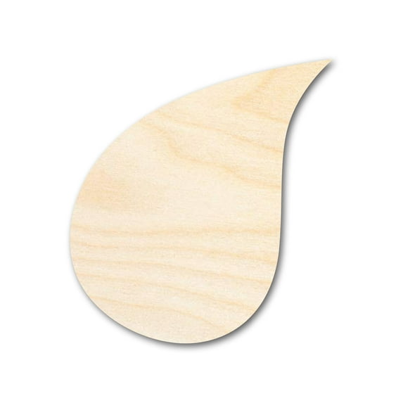 Unfinished Wood Rain Drop Silhouette - Weather Craft - up to 46" DIY 10" / 1/8"